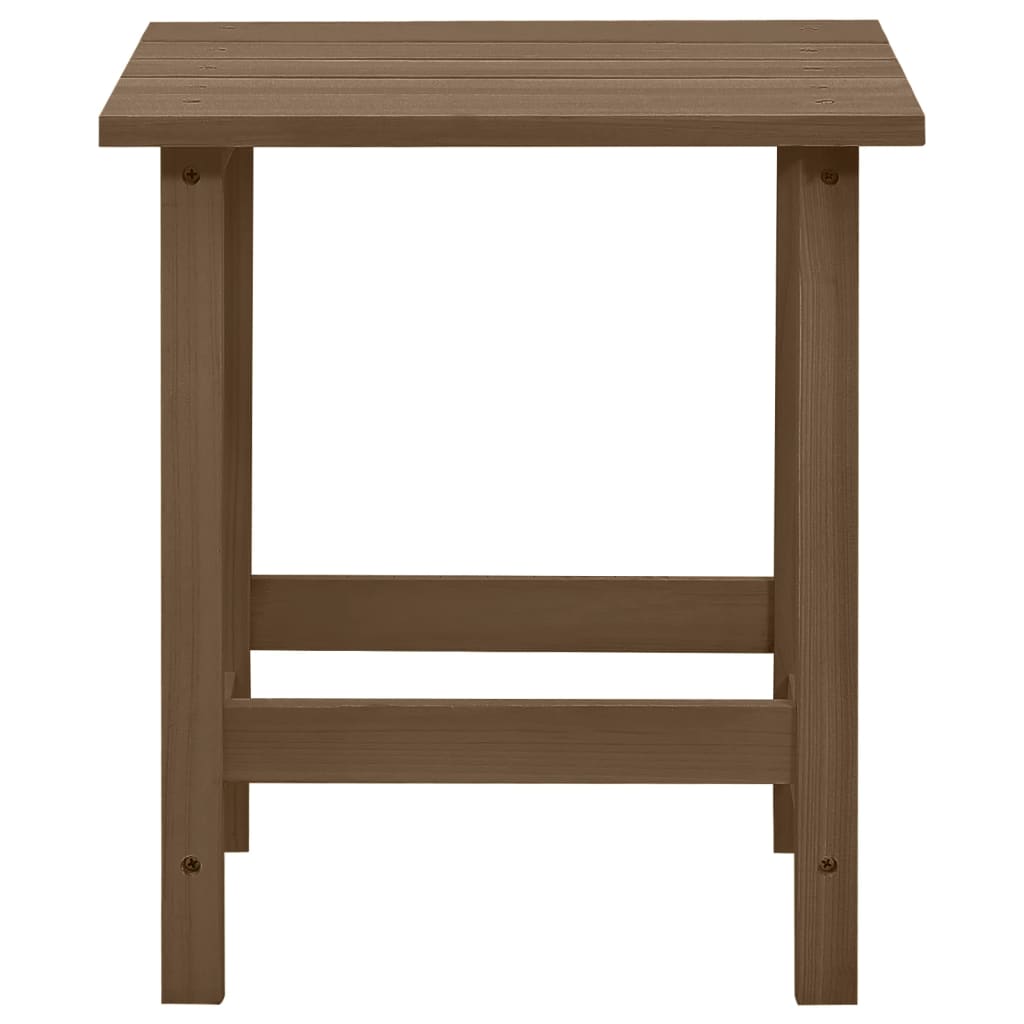 Adirondack-Gartenstuhl mit Fußstütze & Tisch Tannenholz Braun