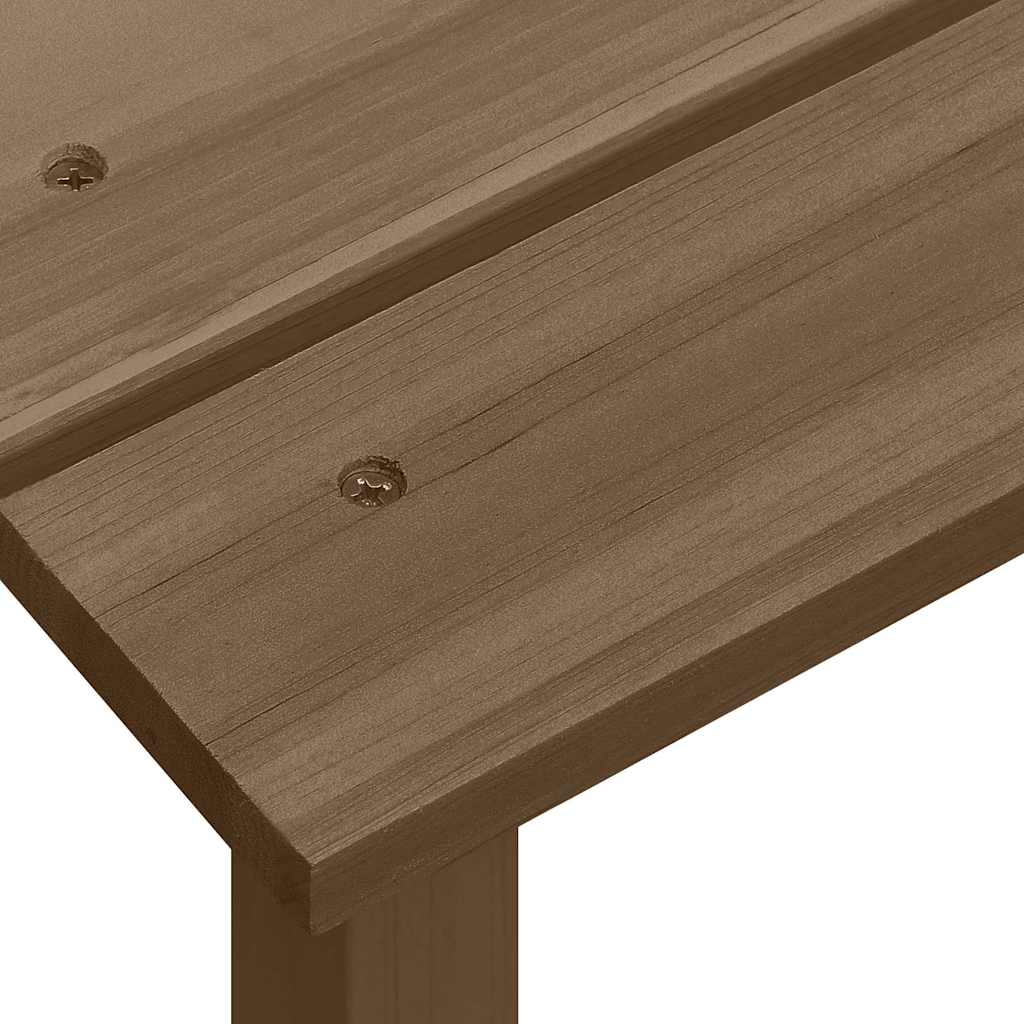 Adirondack-Gartenstuhl mit Fußstütze & Tisch Tannenholz Braun