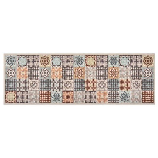 Tapis de cuisine lavable mosaïque multicolore 45x150 cm