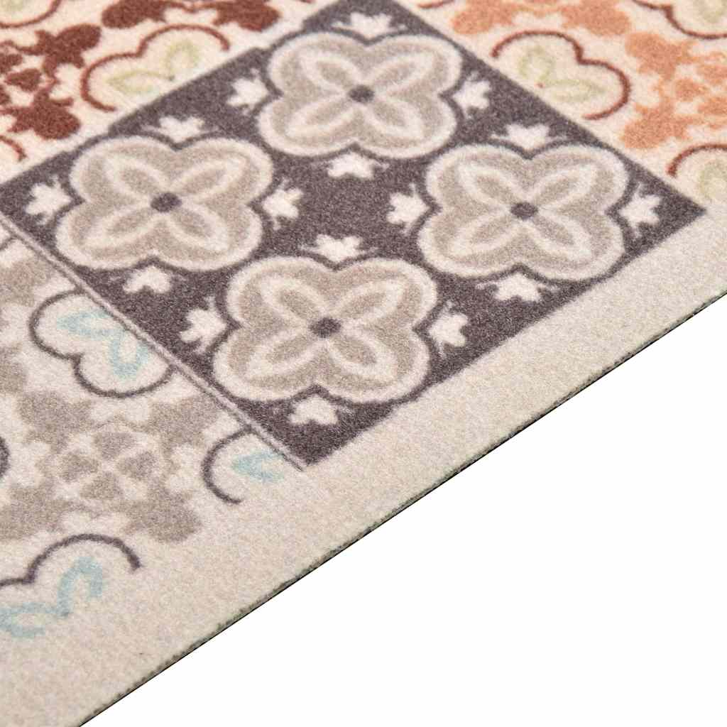 Tapis de cuisine lavable mosaïque multicolore 60x180 cm