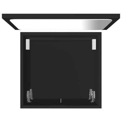2-tlg. Badmöbel-Set Schwarz Holzwerkstoff