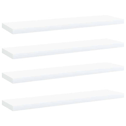 Bücherregal-Bretter 4 Stk. Weiß 40x10x1,5 cm Holzwerkstoff