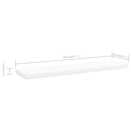 Bücherregal-Bretter 4 Stk. Weiß 40x10x1,5 cm Holzwerkstoff