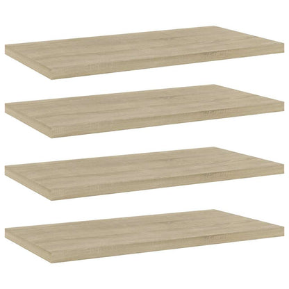 Bücherregal-Bretter 4 Stk. Sonoma-Eiche 40x20x1,5 cm