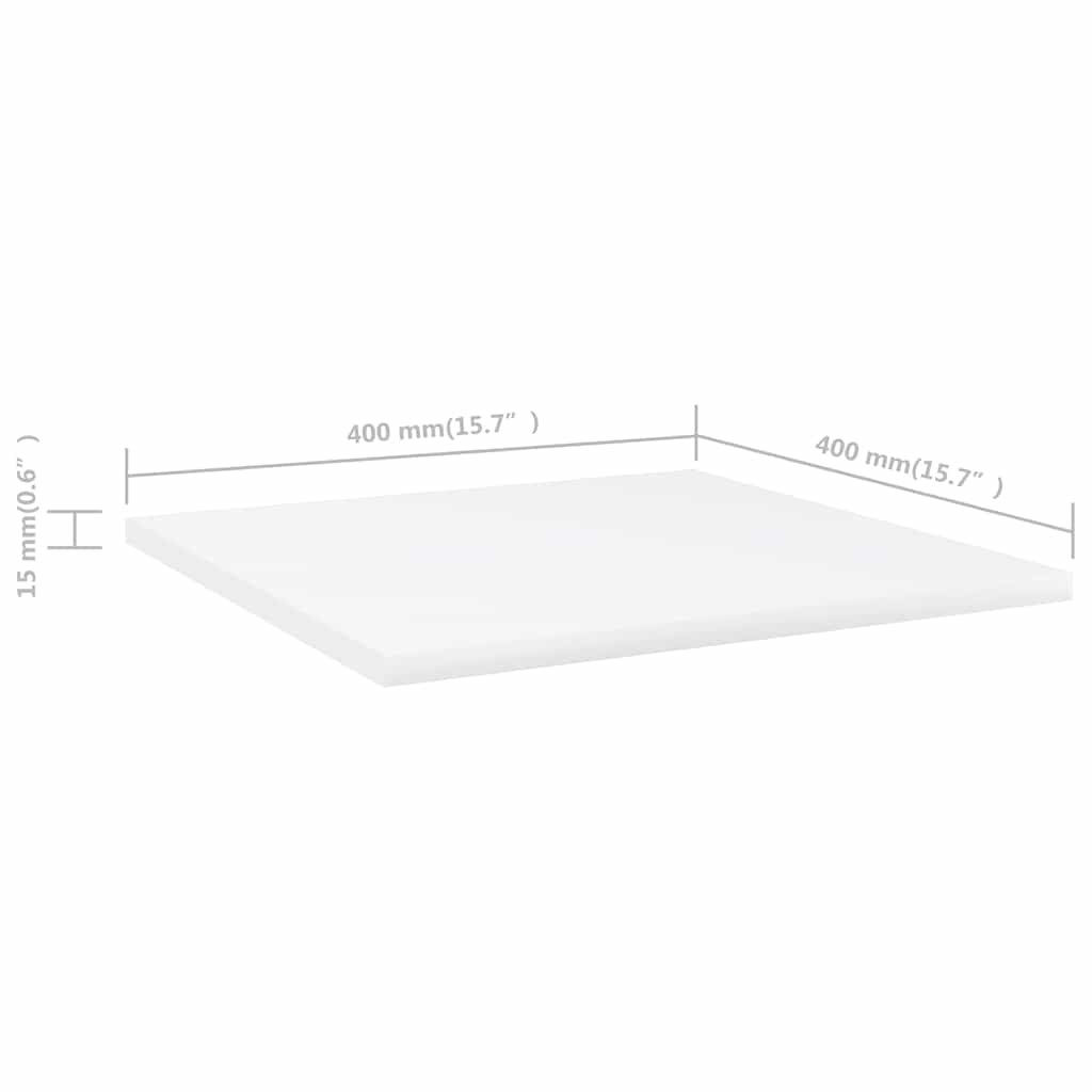 Bücherregal-Bretter 4 Stk. Weiß 40x40x1,5 cm Holzwerkstoff