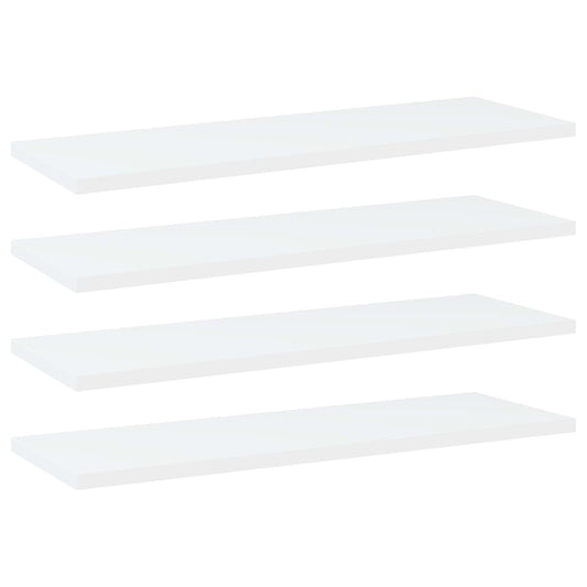 Bücherregal-Bretter 4 Stk. Weiß 60x20x1,5 cm Holzwerkstoff