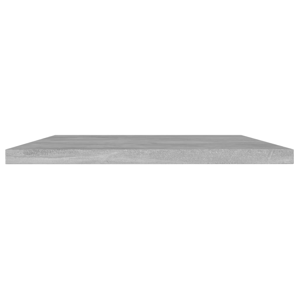 Lot de 4 planches de bibliothèque en bois, gris béton, 60 x 20 x 1,5 cm