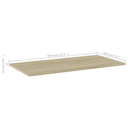 Bücherregal-Bretter 4 Stk. Sonoma-Eiche 80x40x1,5 cm