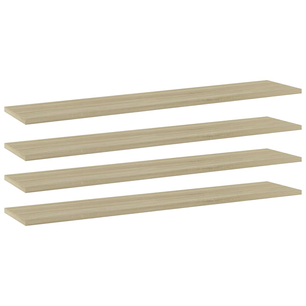 Bücherregal-Bretter 4 Stk. Sonoma-Eiche 100x20x1,5 cm