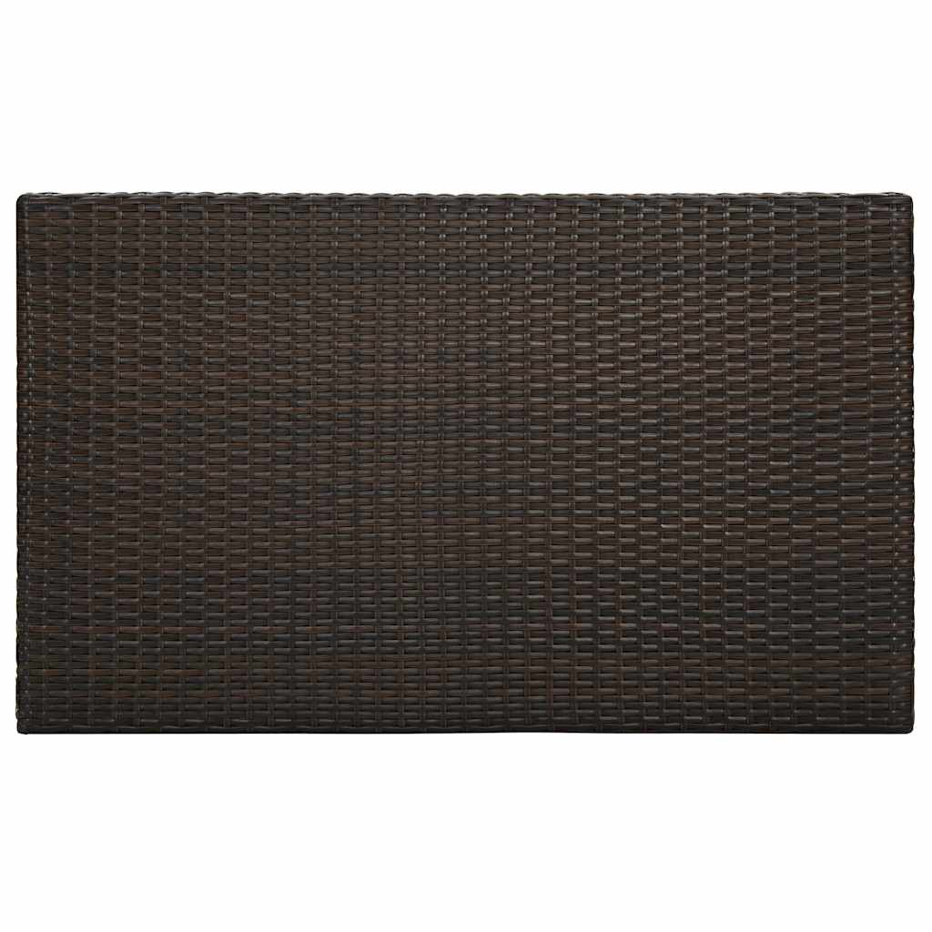 5-tlg. Garten-Bar-Set mit Armlehnen Poly Rattan Braun