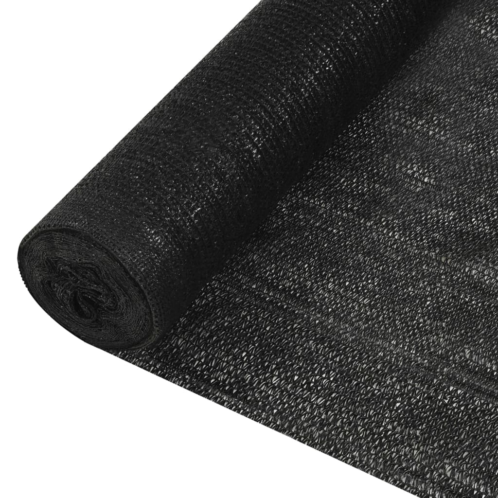 Zaunblende Schwarz 1,2x25 m HDPE 150 g/m²
