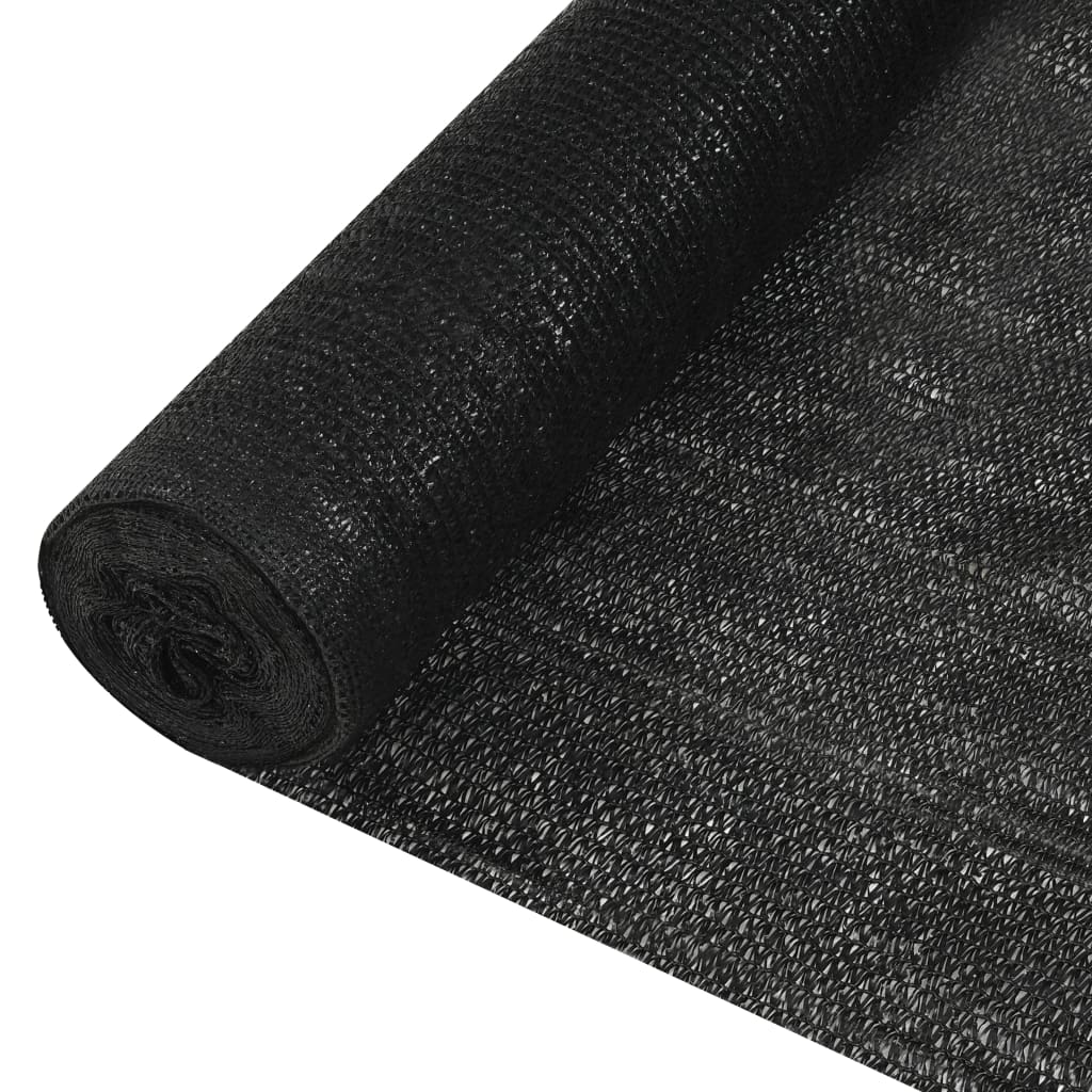 Zaunblende Schwarz 1,8x25 m HDPE 195 g/m²