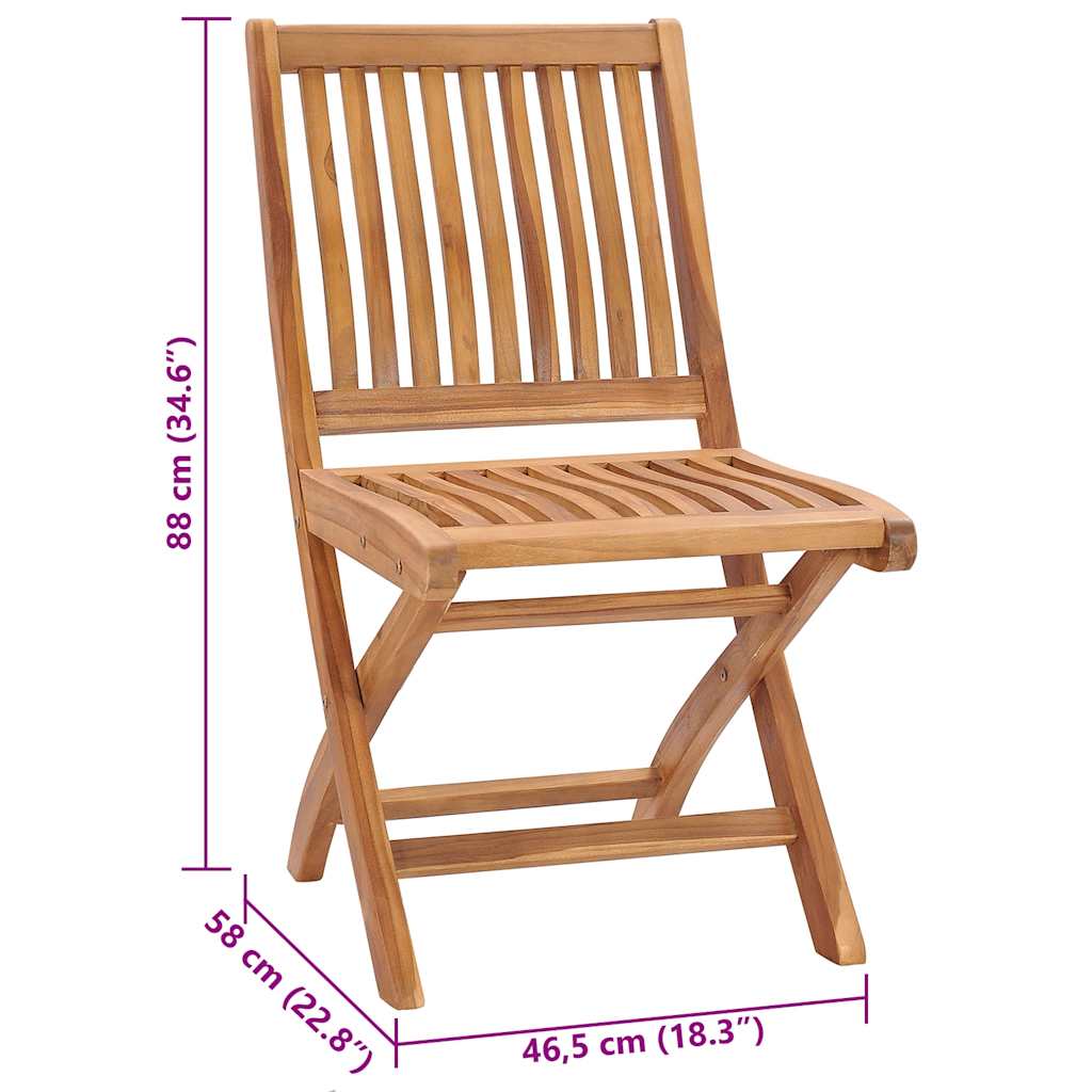 Gartenstühle 2 Stk. mit Grauen Kissen Teak Massivholz