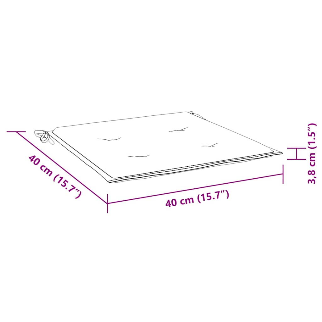 Klappstühle mit cremefarbenen Kissen, 2 Stück, Massivholz Teakholz