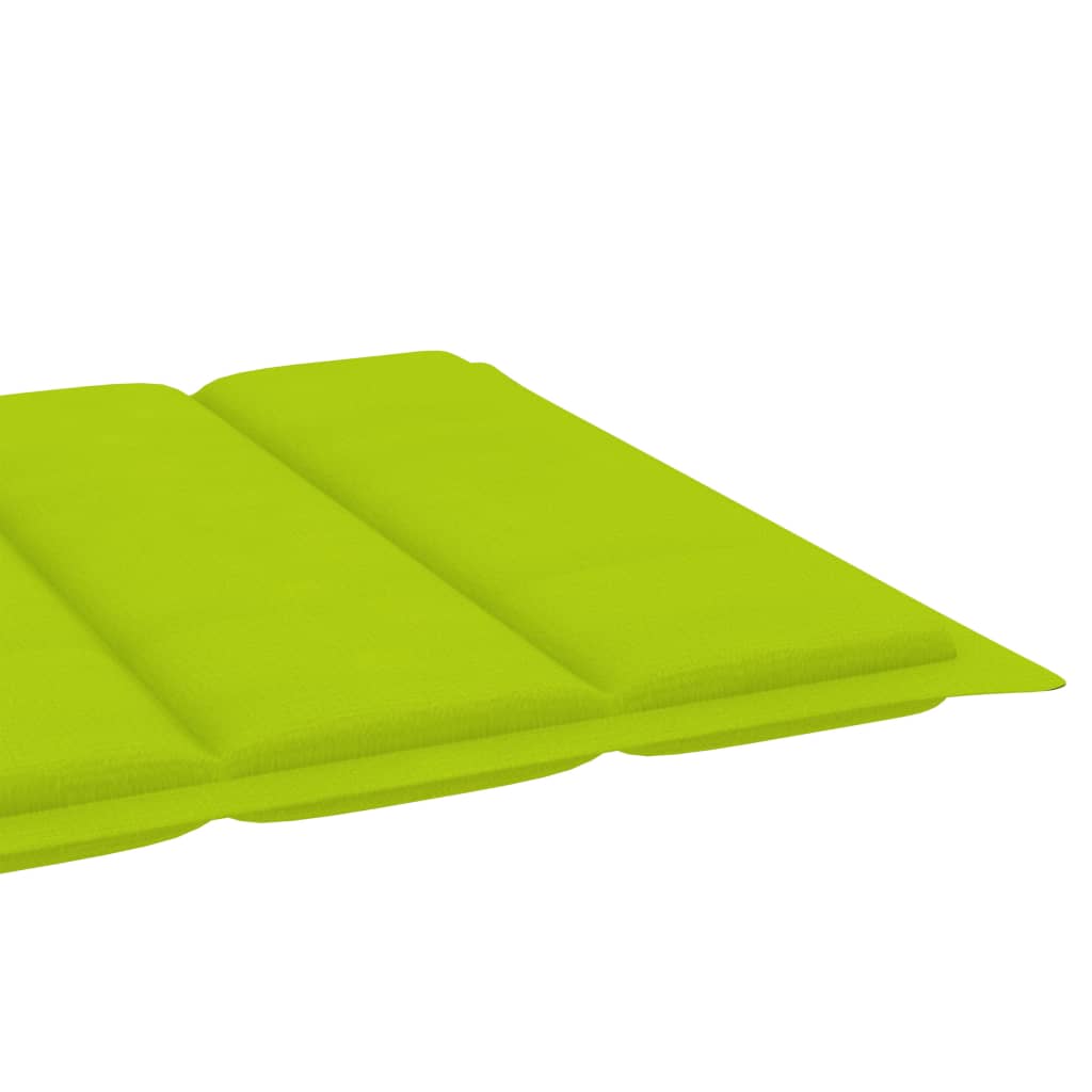 Chaise longue avec table et coussin en bois de teck massif