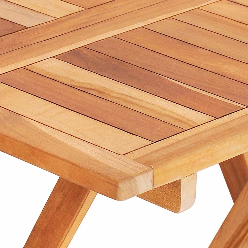 3-tlg. Bistroset mit Cremeweißen Kissen Massivholz Teak