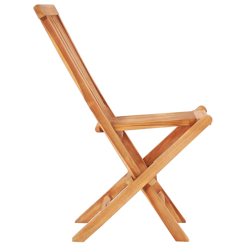 3-tlg. Bistroset mit Cremeweißen Kissen Massivholz Teak