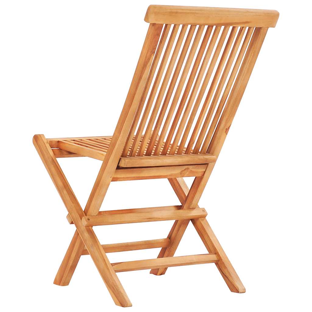3-tlg. Bistroset mit Cremeweißen Kissen Massivholz Teak