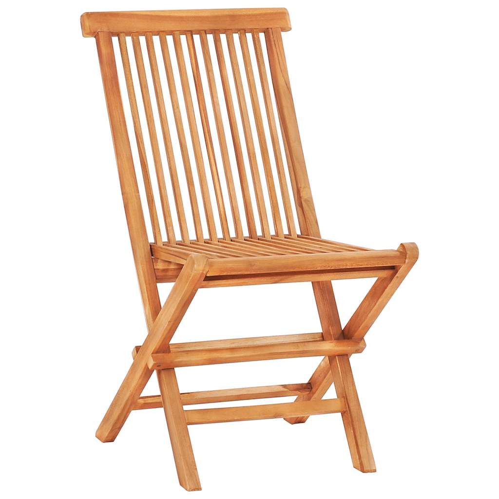 3-tlg. Bistroset mit Cremeweißen Kissen Massivholz Teak