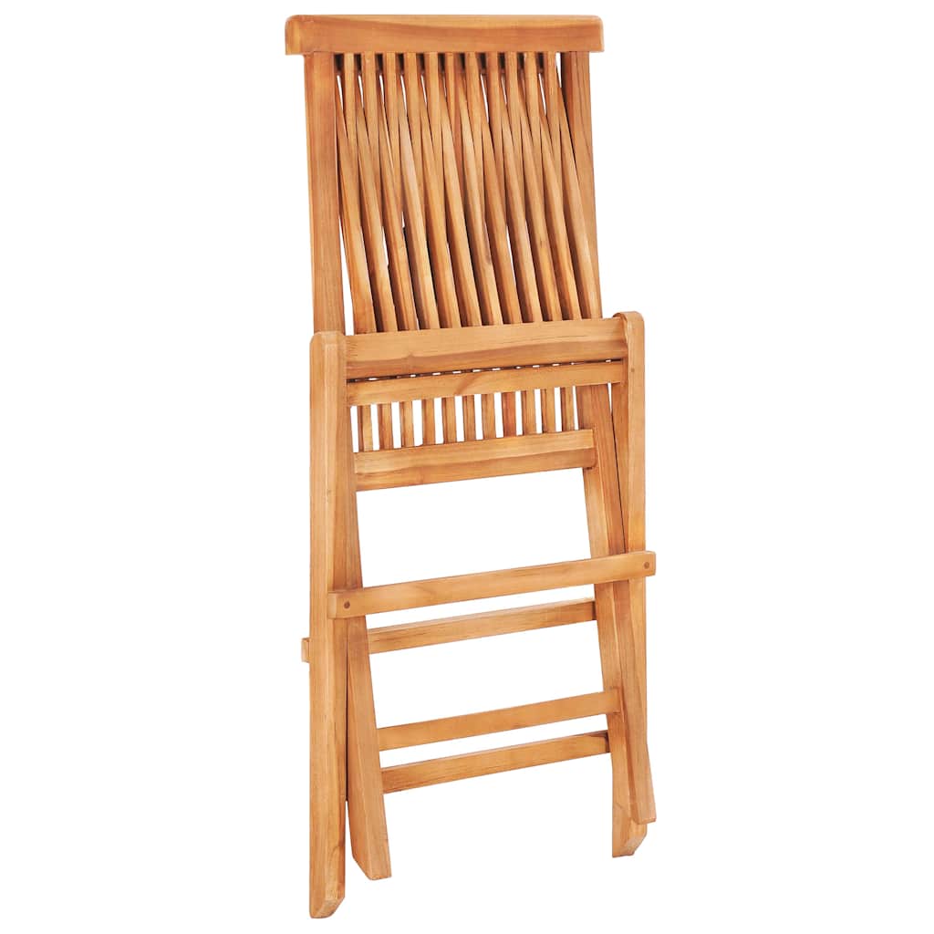 3-tlg. Bistroset mit Cremeweißen Kissen Massivholz Teak
