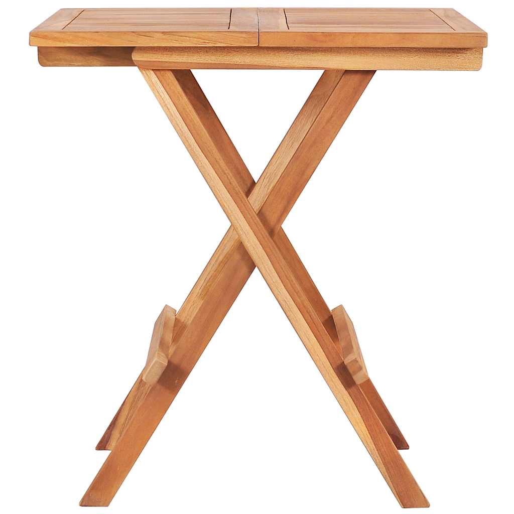 3-tlg. Bistroset mit Cremeweißen Kissen Massivholz Teak