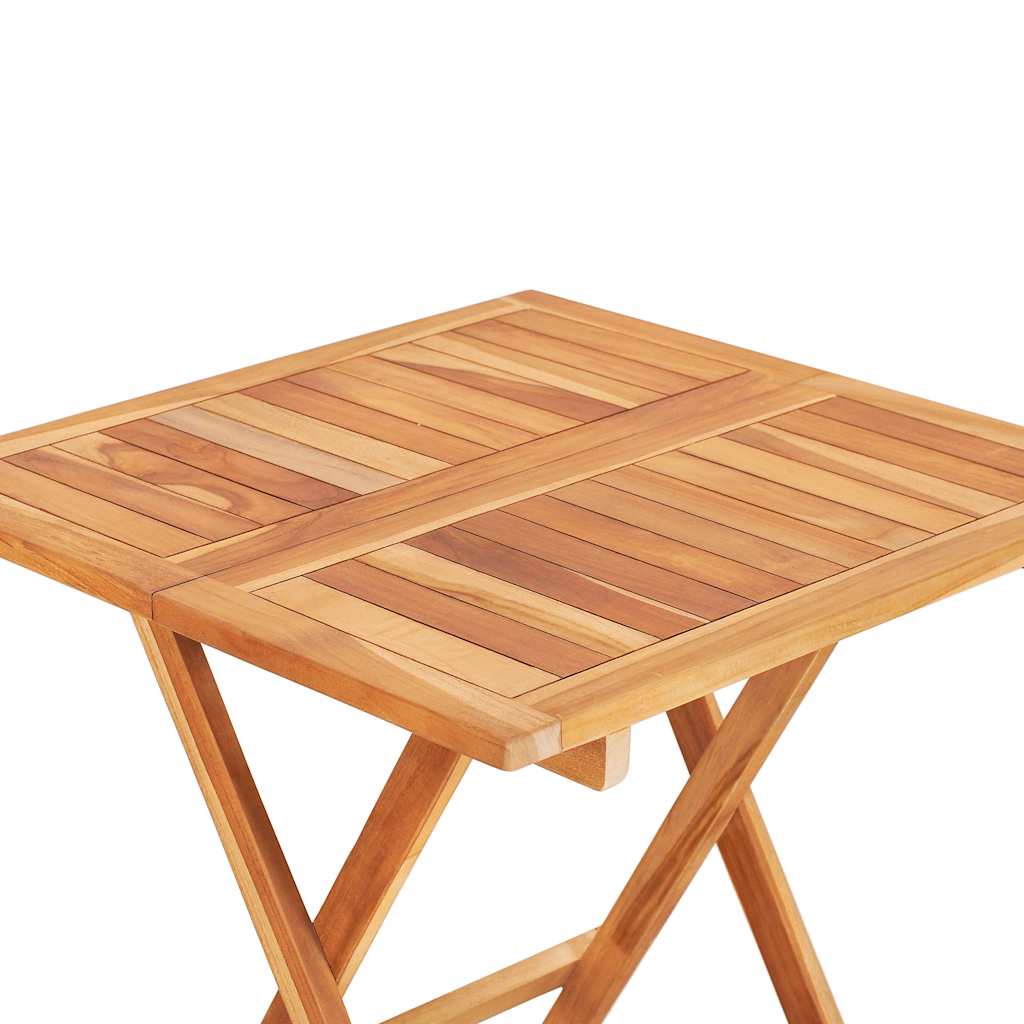 3-tlg. Bistroset mit Cremeweißen Kissen Massivholz Teak