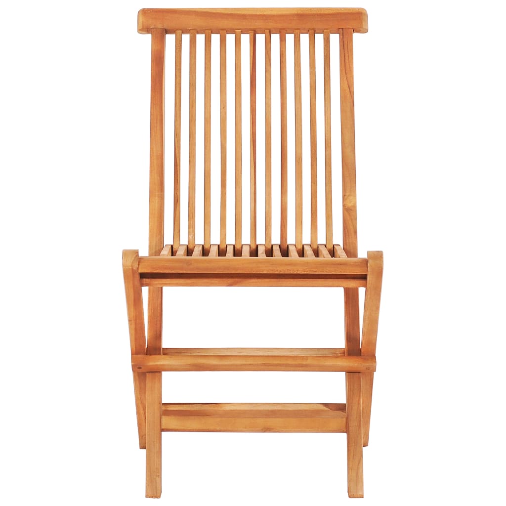 3-tlg. Bistro-Set mit Grauen Kissen Massivholz Teak
