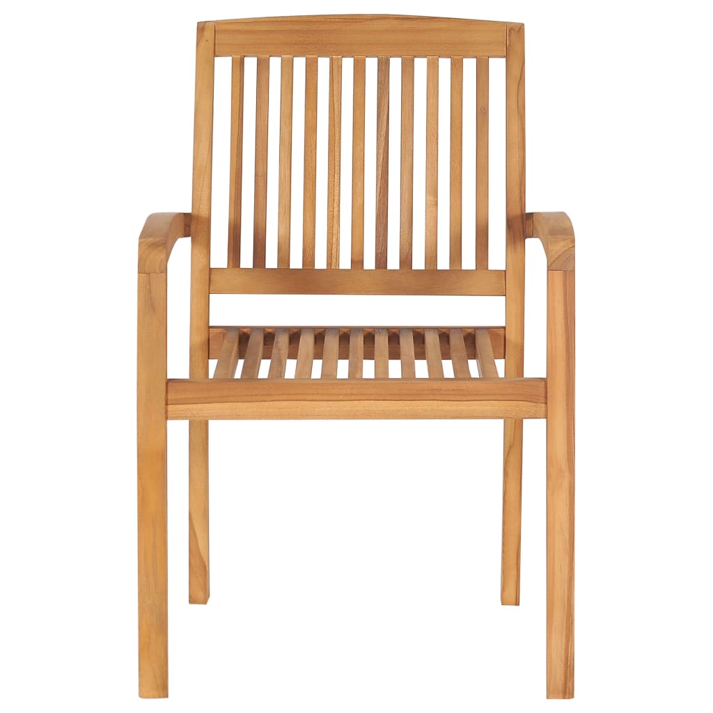 Gartenstühle 2 Stk. mit Cremeweißen Kissen Massivholz Teak