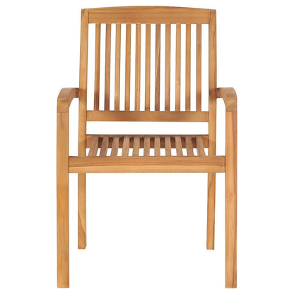 Gartenstühle 2 Stk. mit Roten Kissen Massivholz Teak