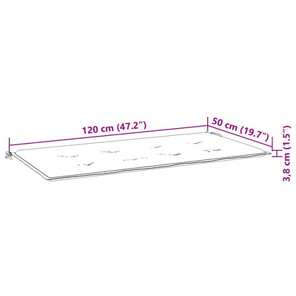 Gartenbank mit Auflage 120 cm Massivholz Akazie