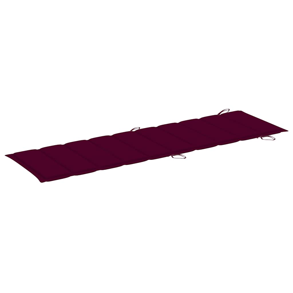 Bain de soleil avec coussin en bois d'acacia massif gris