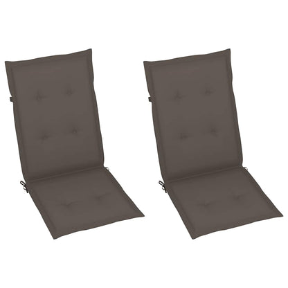 Verstellbare Klappstühle 2 Stk. mit Kissen Akazie Massivholz
