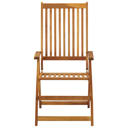 Klappstühle 3 Stk. mit Auflagen Massivholz Akazie