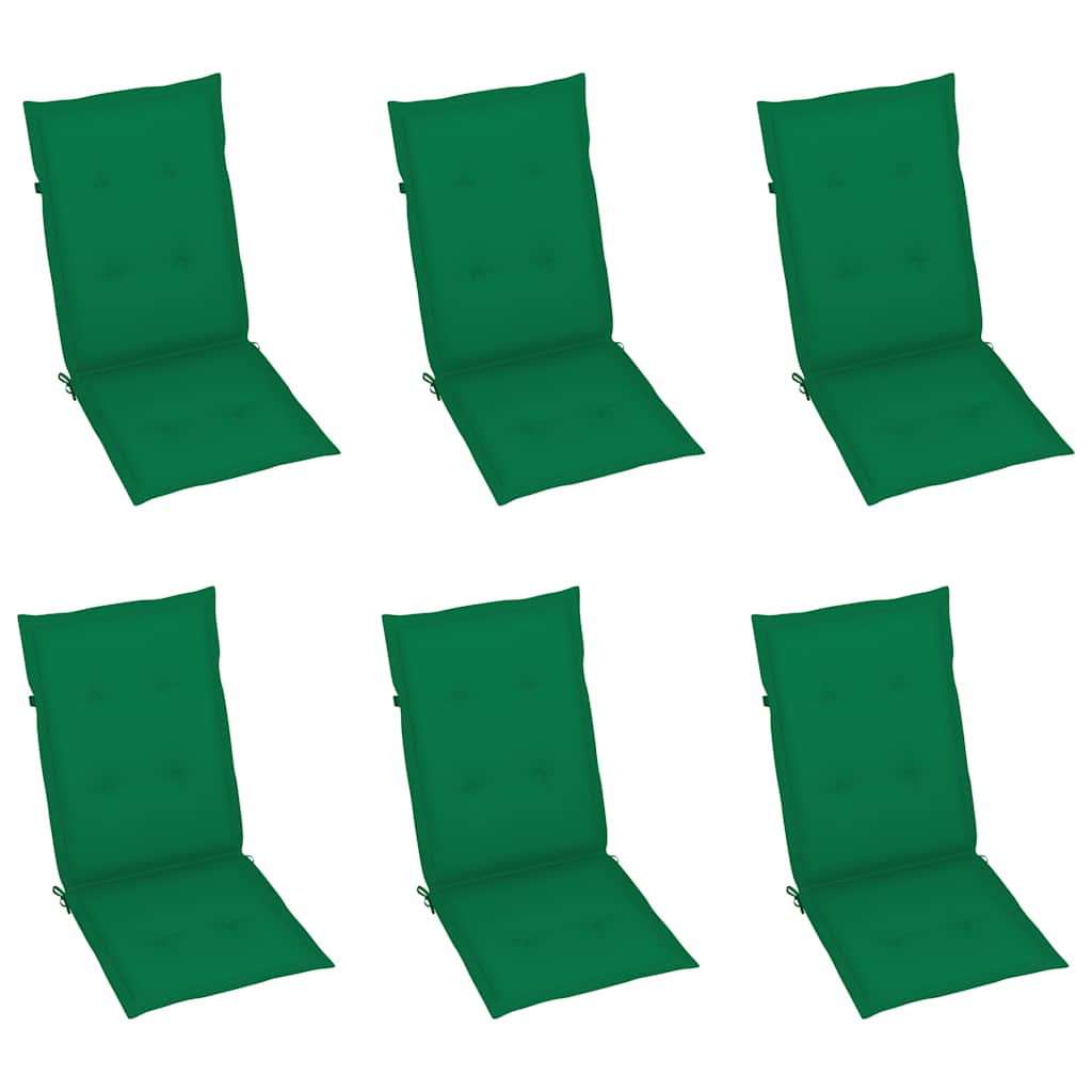 Klappstühle 6 Stk. mit Auflagen Massivholz Akazie