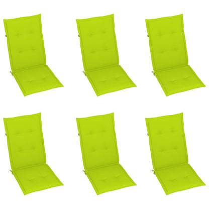 Klappstühle 6 Stk. mit Auflagen Massivholz Akazie