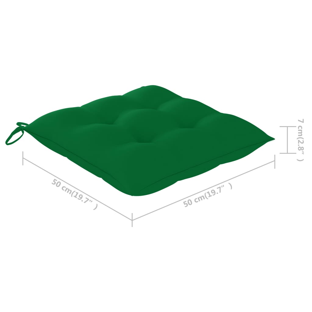 Garten-Essstühle 2 Stk. mit Kissen Massivholz Akazie