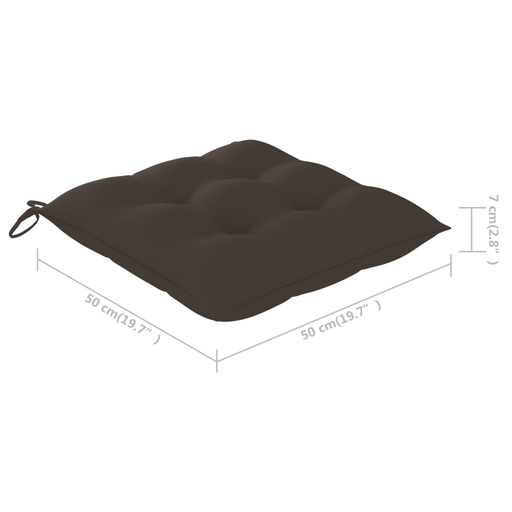 Garten-Essstühle 2 Stk. mit Kissen Massivholz Akazie