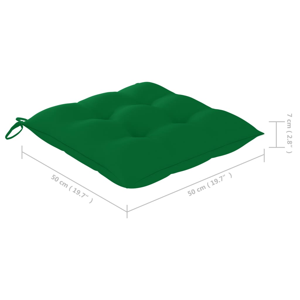 Garten-Essstühle 3 Stk. mit Kissen Massivholz Akazie