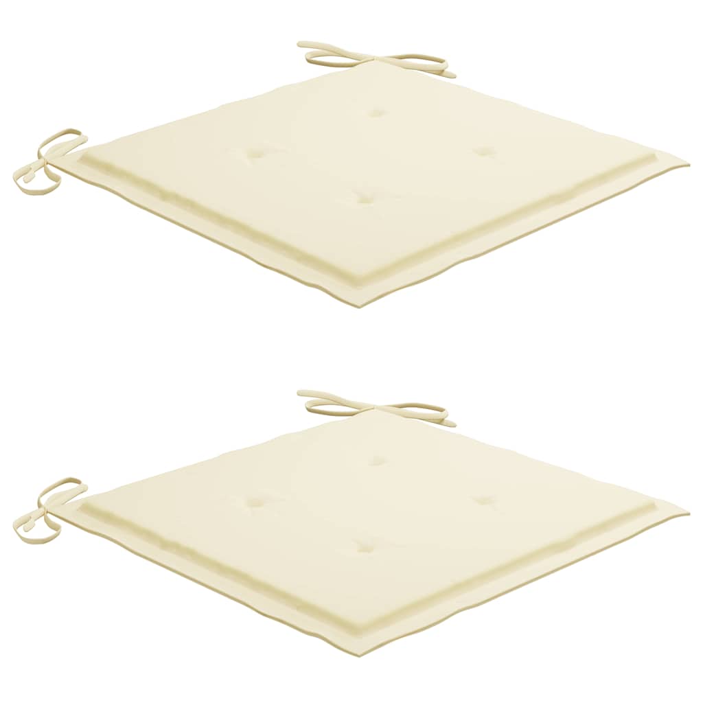 Klappstühle, 2 Stück, mit Kissen, aus massivem Akazienholz
