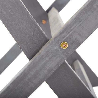 Klappstühle, 4 Stück, mit Kissen, aus massivem Akazienholz