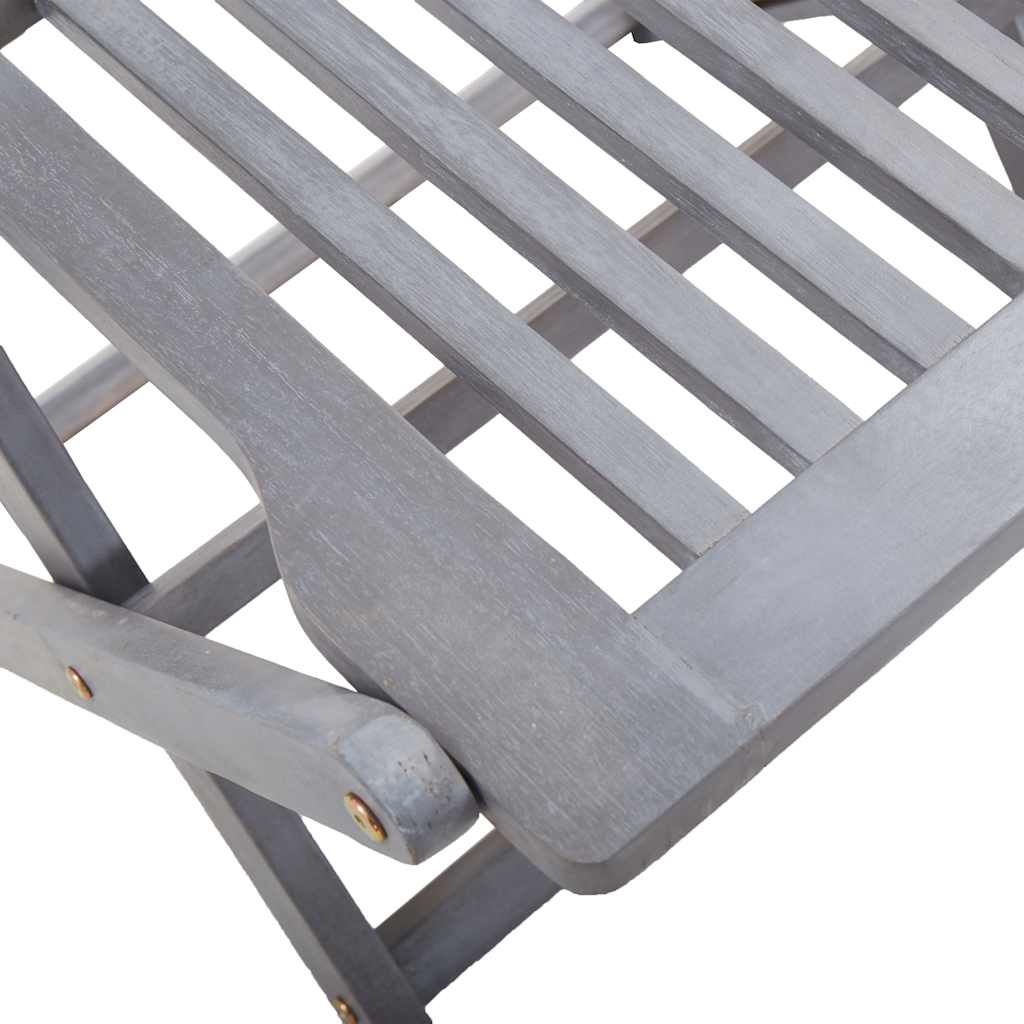 Klappstühle, 4 Stück, mit Kissen, aus massivem Akazienholz
