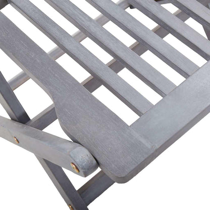 Klappstühle, 4 Stück, mit Kissen, aus massivem Akazienholz