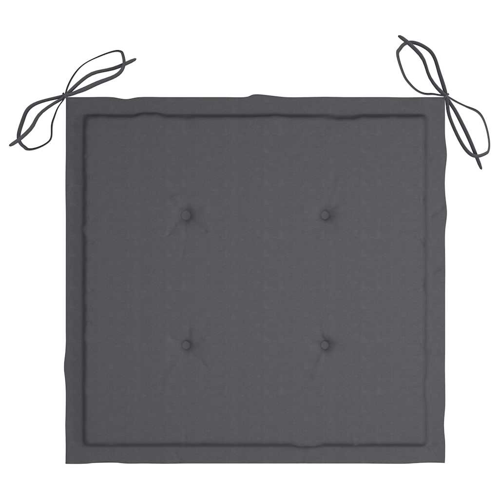 Klappstühle, 2 Stück, mit Kissen, aus massivem Akazienholz