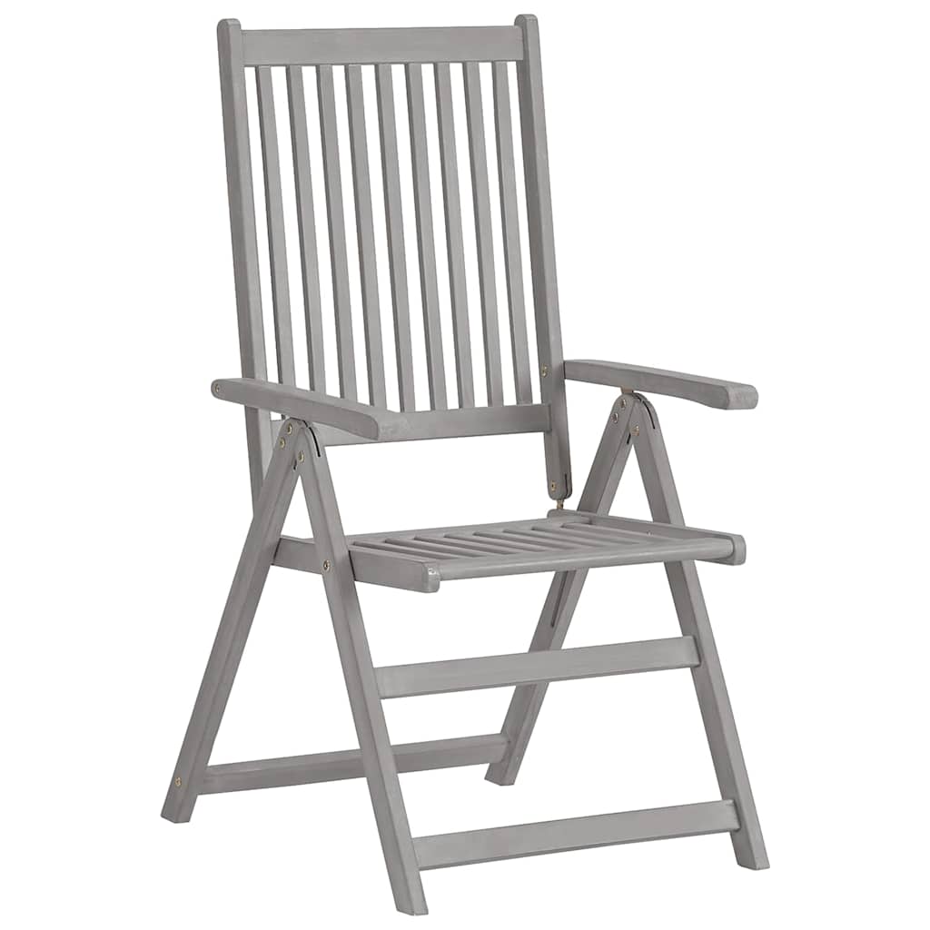 Verstellbare Gartenstühle 3 Stk. mit Auflagen Massivholz Akazie