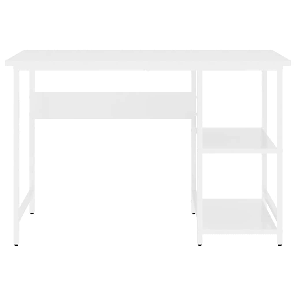 Computertisch Weiß 105x50x72 cm MDF und Metall