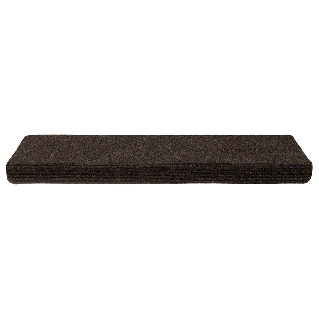 Stufenmatten Selbstklebend 15 Stk. 65x21x4 cm Dunkelbraun Rechteckiger Rand