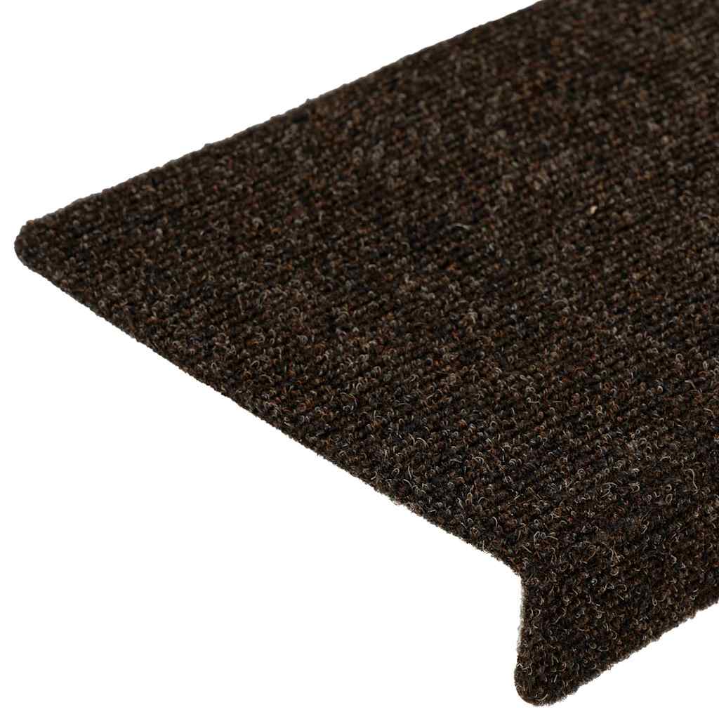Stufenmatten Selbstklebend 15 Stk. 65x21x4 cm Dunkelbraun