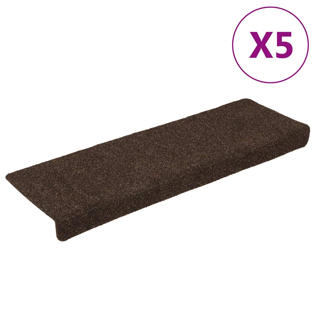 Stufenmatten Selbstklebend 15 Stk. 65x21x4 cm Braun