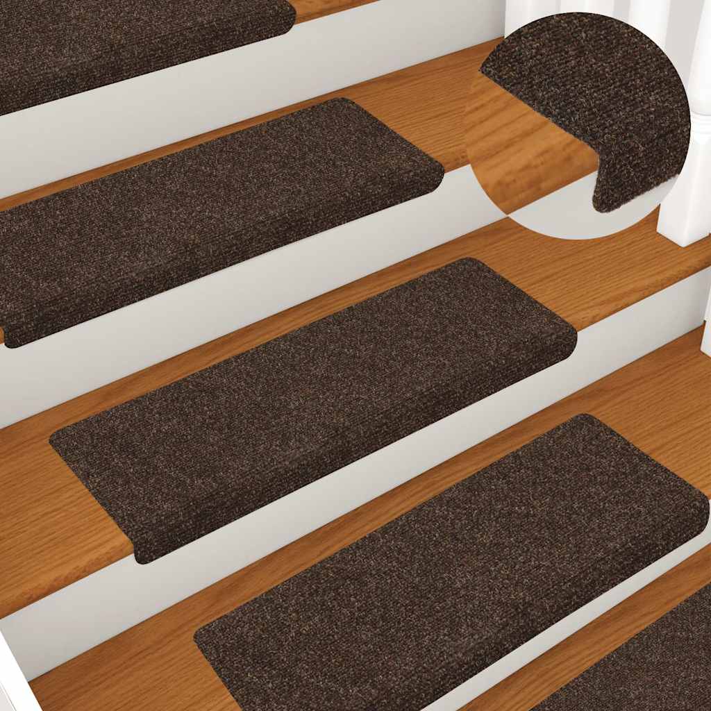 Stufenmatten Selbstklebend 15 Stk. 65x21x4 cm Braun