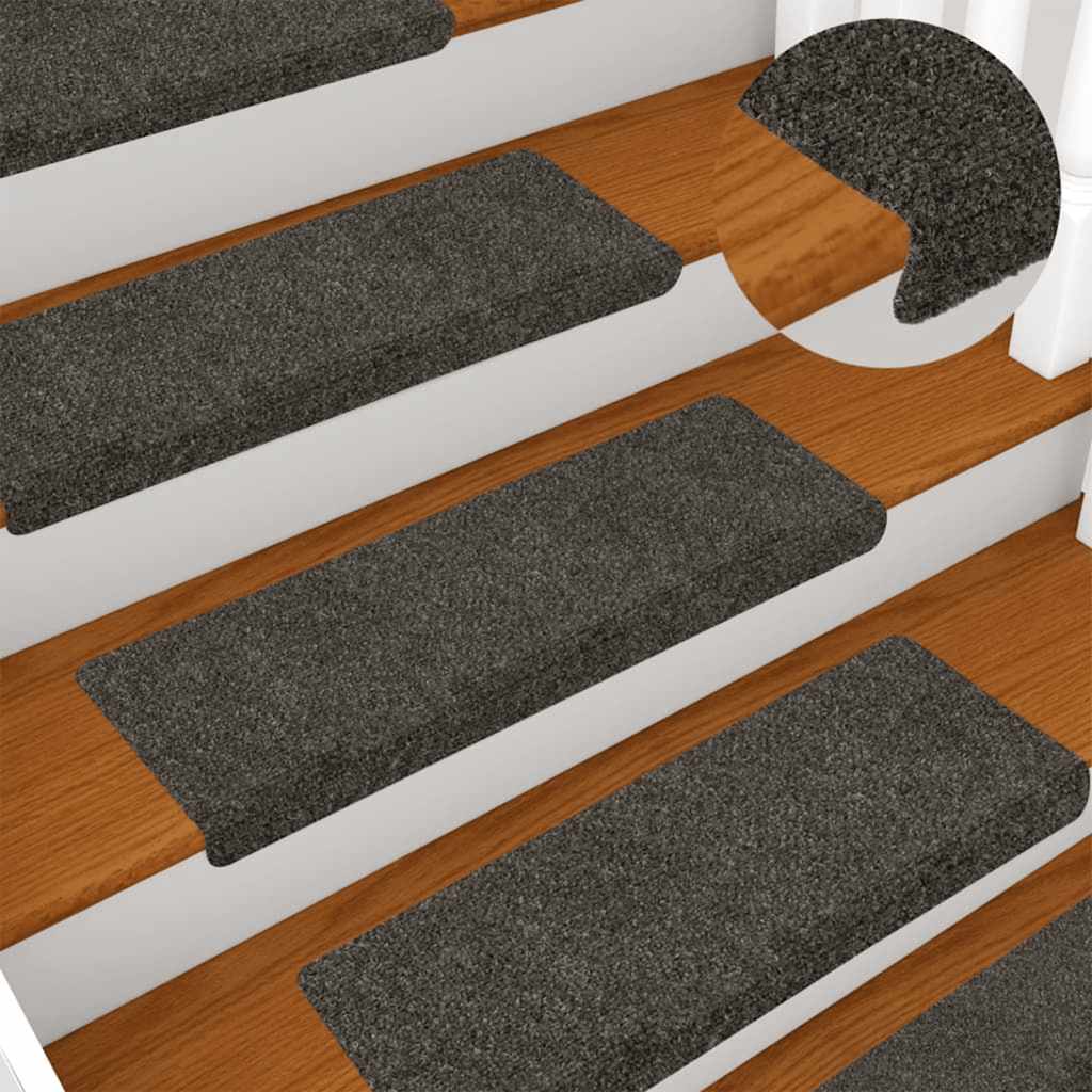 Stufenmatten Selbstklebend 15 Stk. 65x21x4 cm Anthrazit